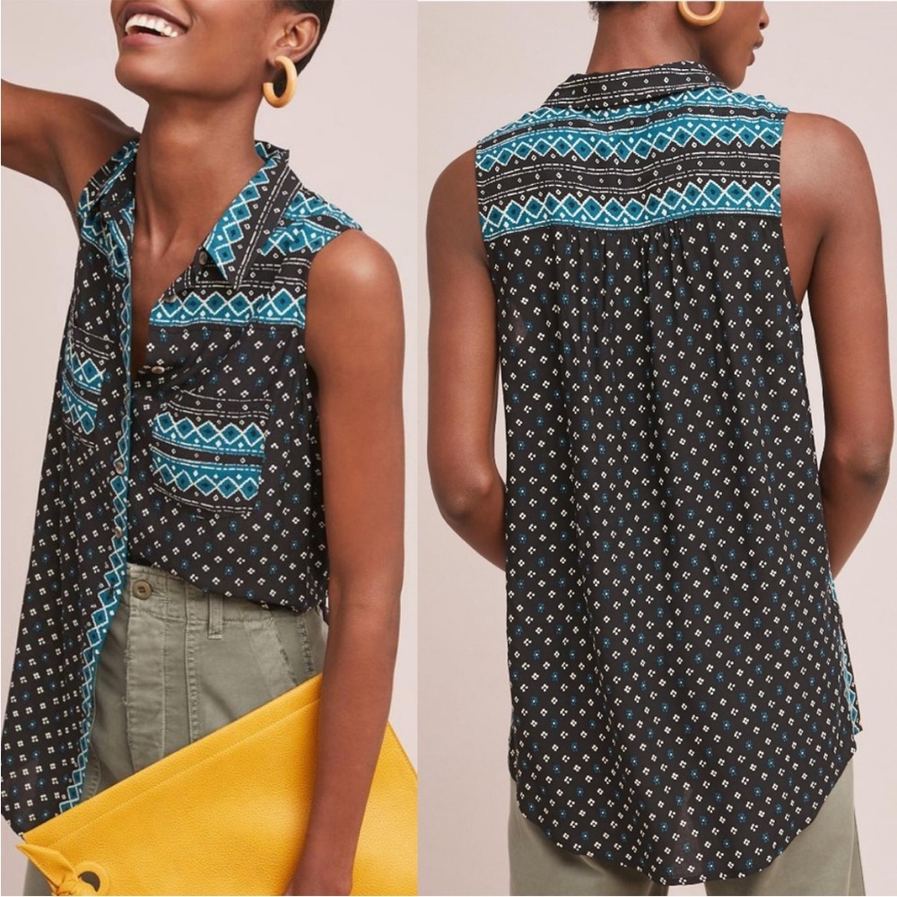 NWT Anthropologie Akemi + Kin Ira Printed Tank
